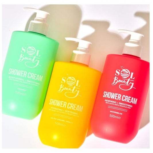 Sol Beauty Shower Cream in Salted Caramel Vanilla Scent